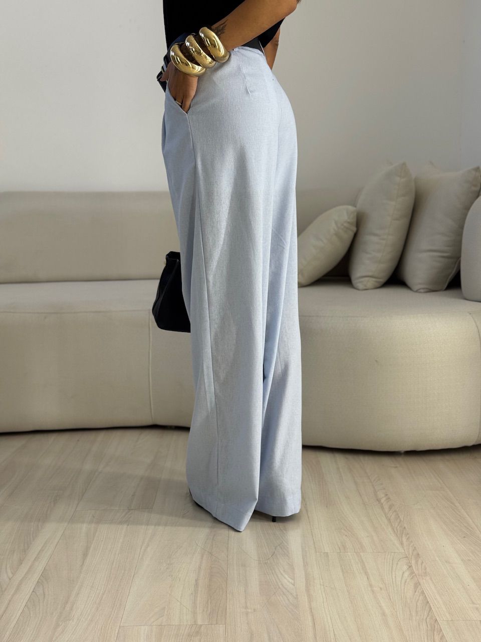 CALÇA ISABELA PANTALONA BABY BLUE