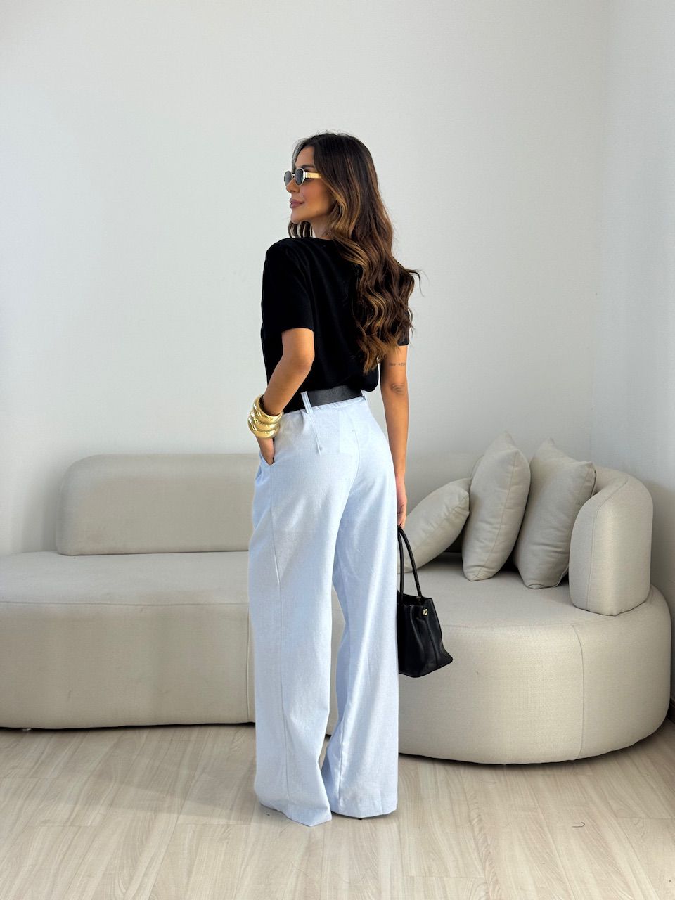 CALÇA ISABELA PANTALONA BABY BLUE