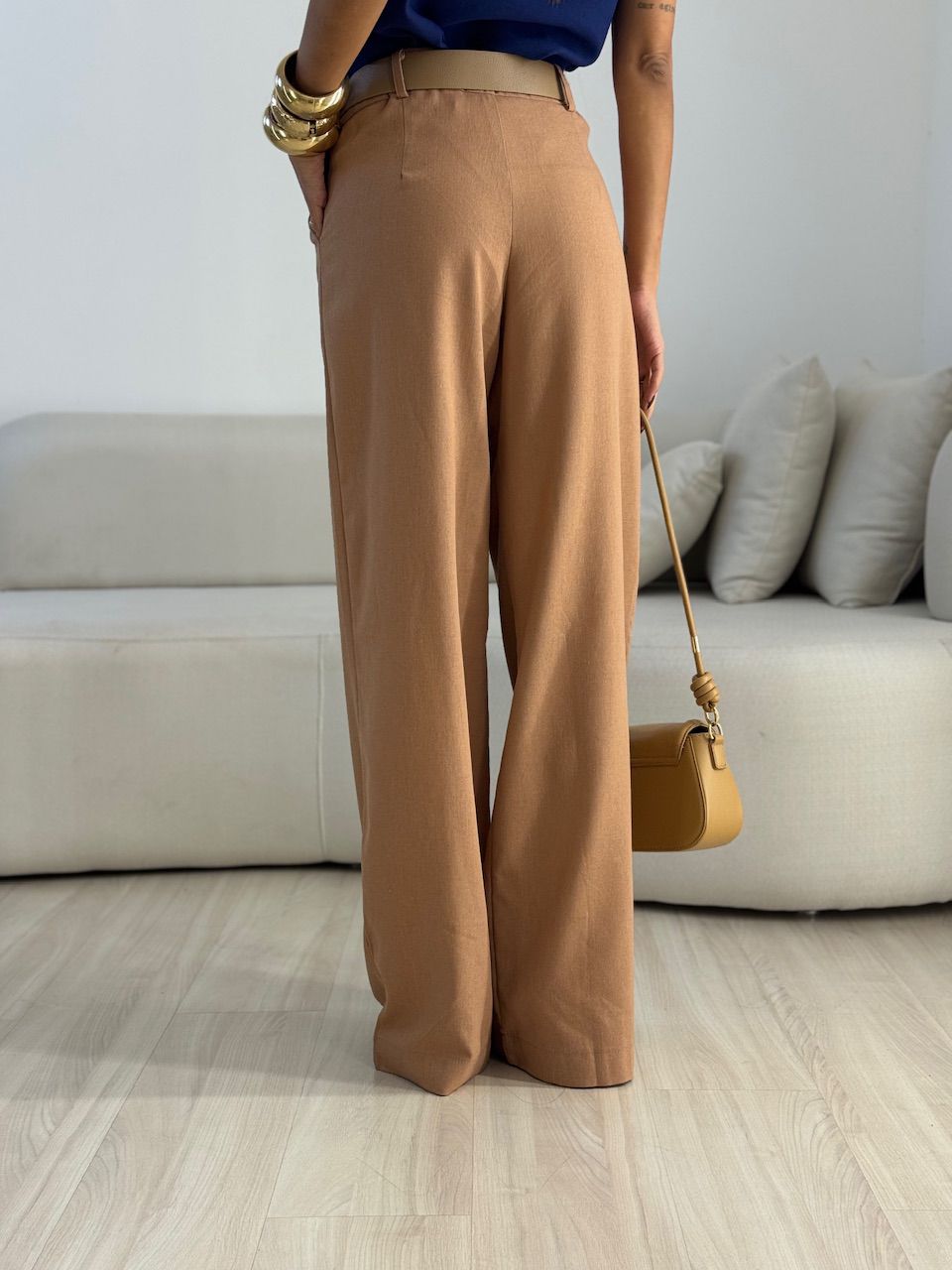 CALÇA ISABELA PANTALONA CAPUCCINO 