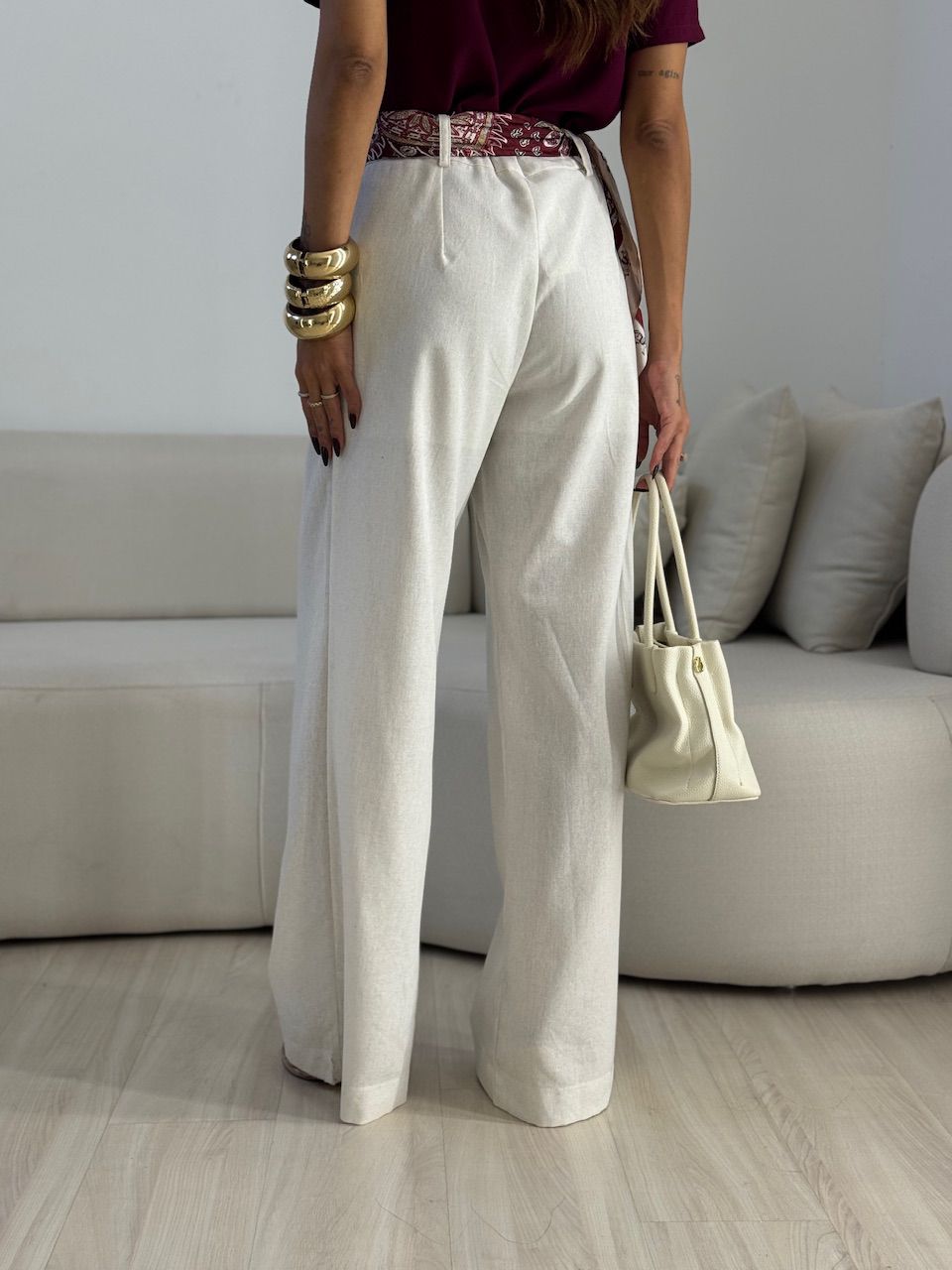 CALÇA ISABELA PANTALONA CRU