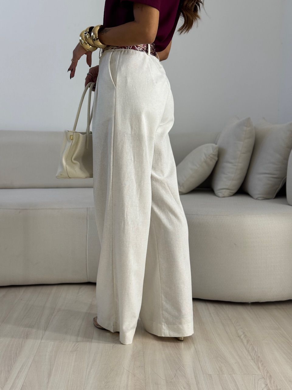 CALÇA ISABELA PANTALONA CRU