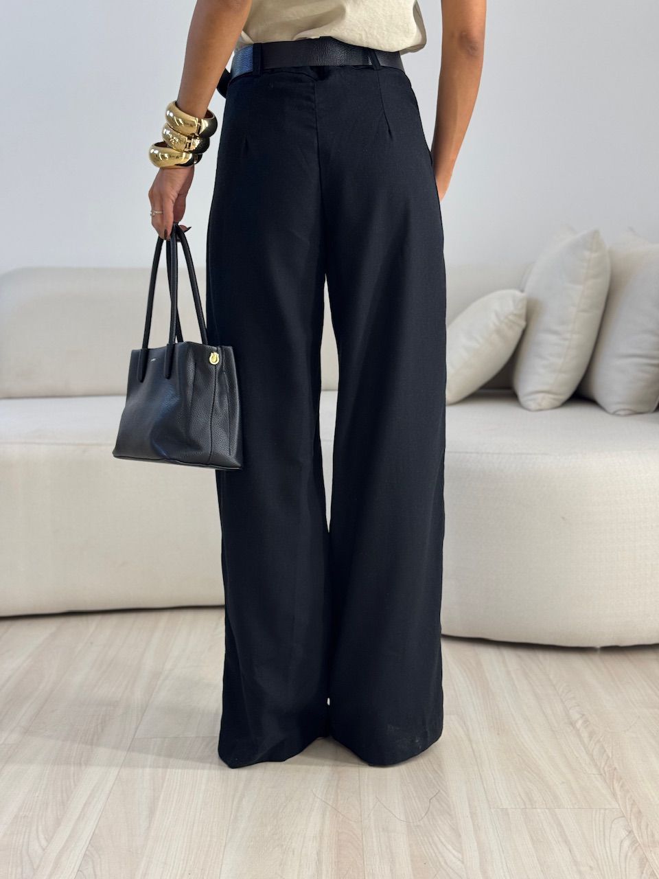 CALÇA ISABELA PANTALONA PRETA