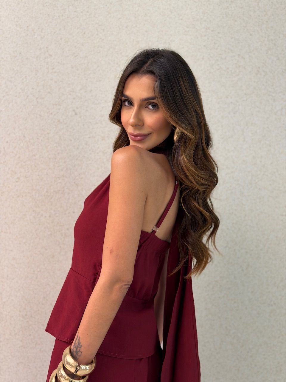 CONJUNTO DAIANE CALÇA VINHO