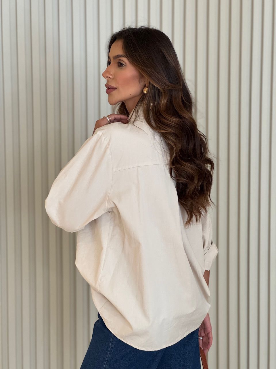 CAMISA BRUNA AMARRAÇÃO AREIA