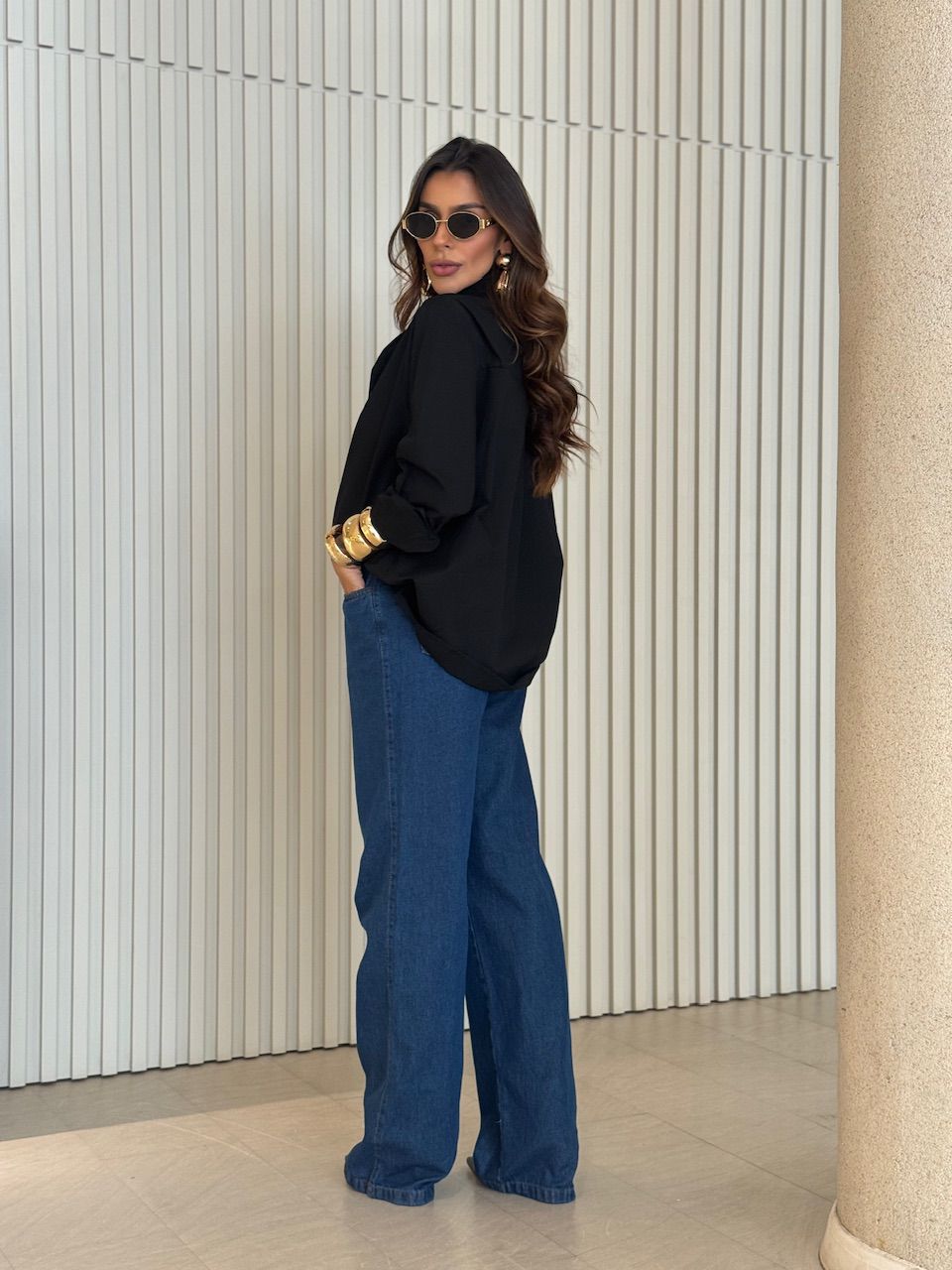 CAMISA BRUNA AMARRAÇÃO PRETA