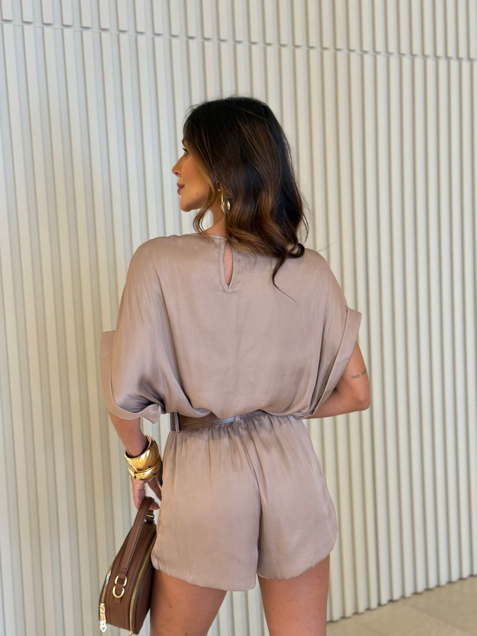 CONJUNTO LEANDRA ACETINADO CAQUI