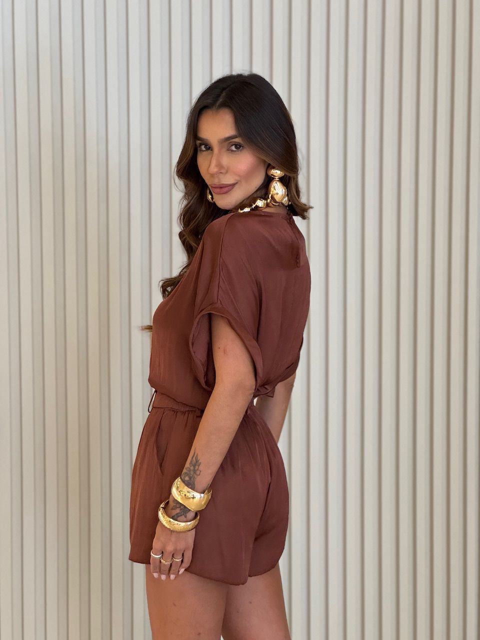 CONJUNTO LEANDRA ACETINADO TERRA COTA 