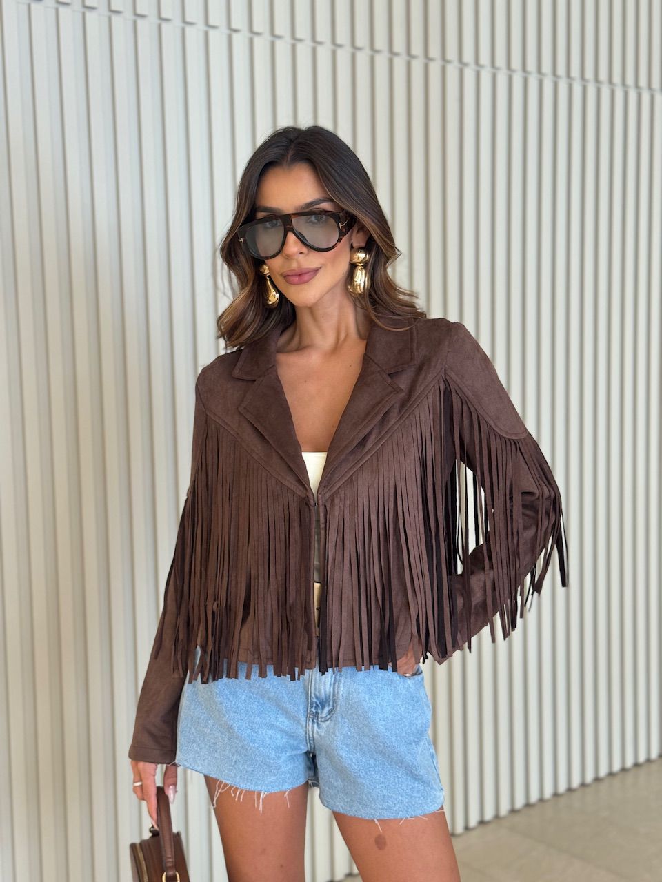 JAQUETA MIRIAM FRANJAS CAFÉ