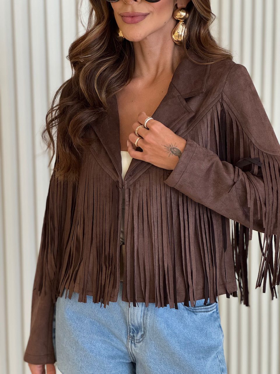 JAQUETA MIRIAM FRANJAS CAFÉ