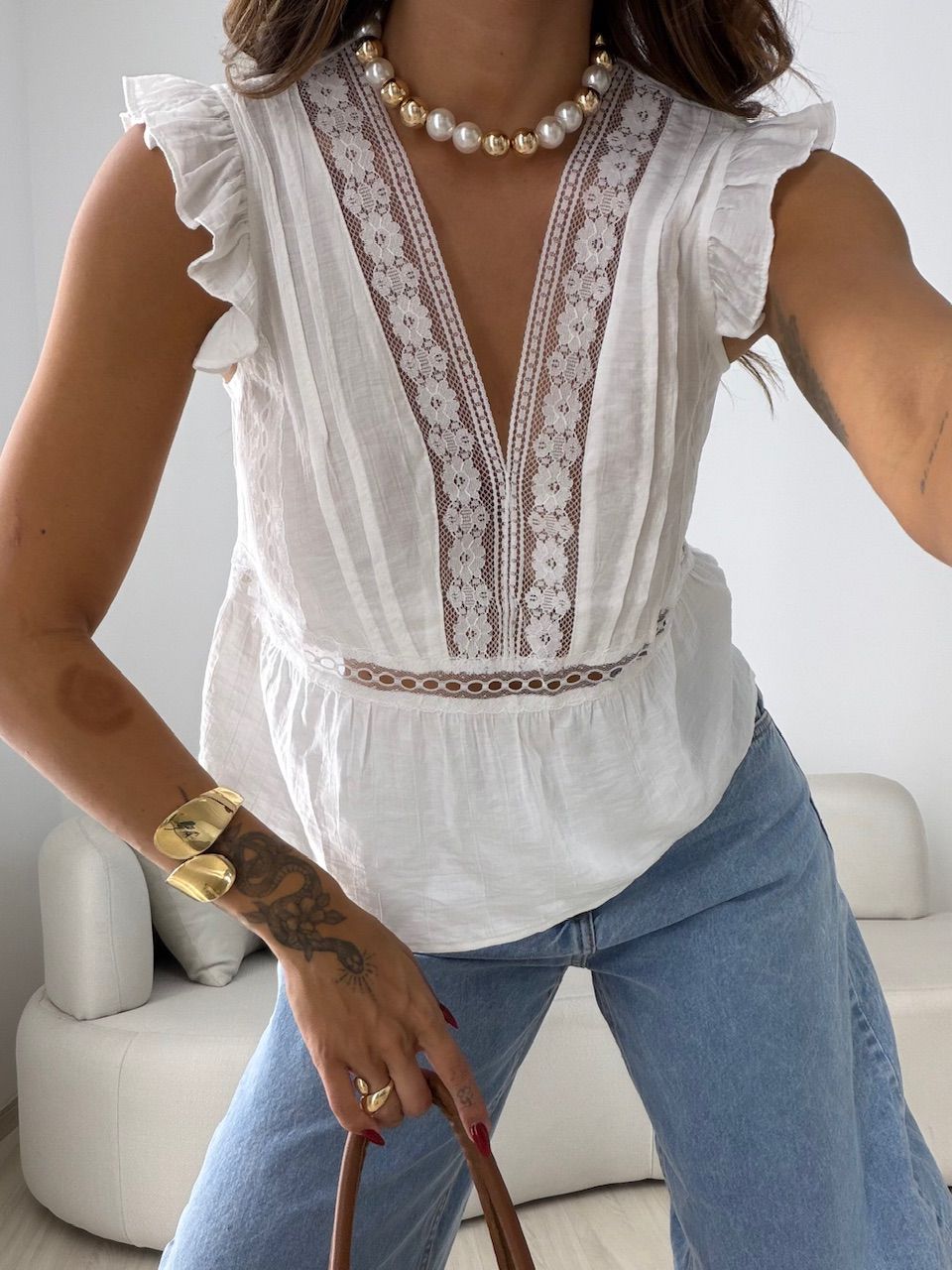 BLUSA CATARINA RENDA OFF
