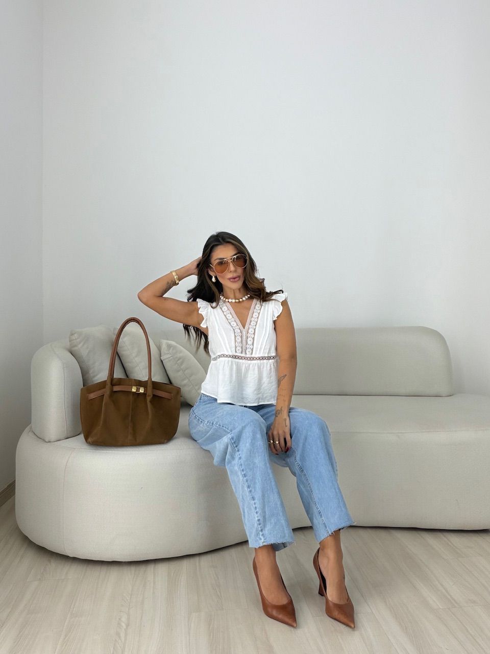 BLUSA CATARINA RENDA OFF