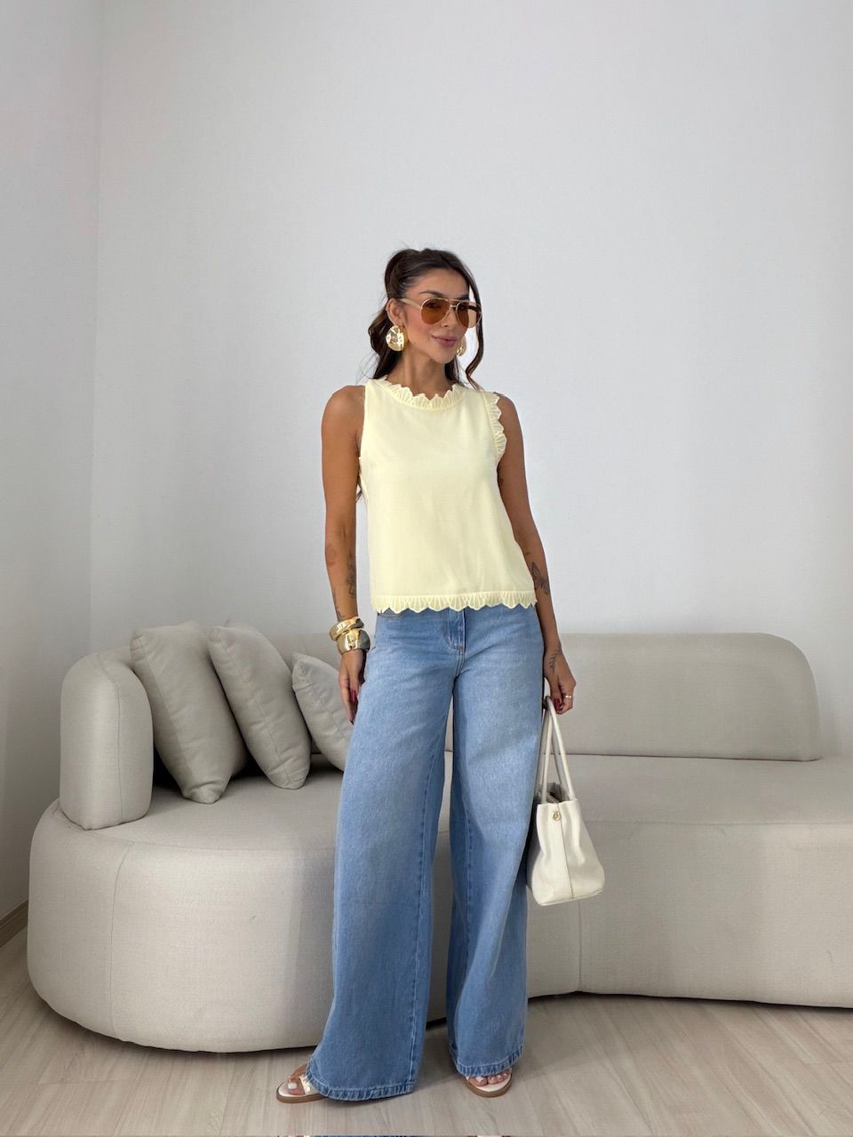 BLUSA JOICE CAVADA YELLOW BUTTER
