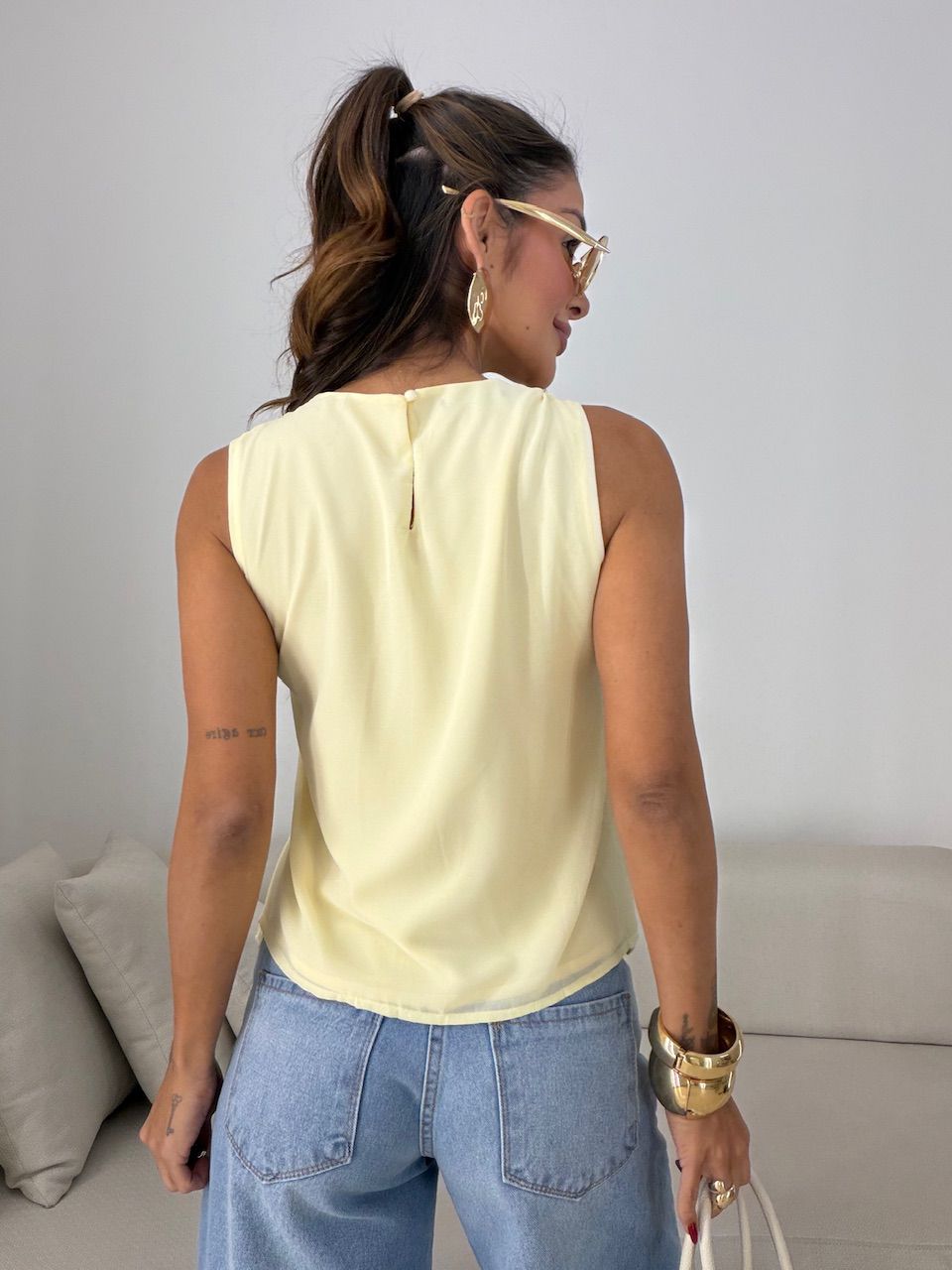 BLUSA JOICE CAVADA YELLOW BUTTER