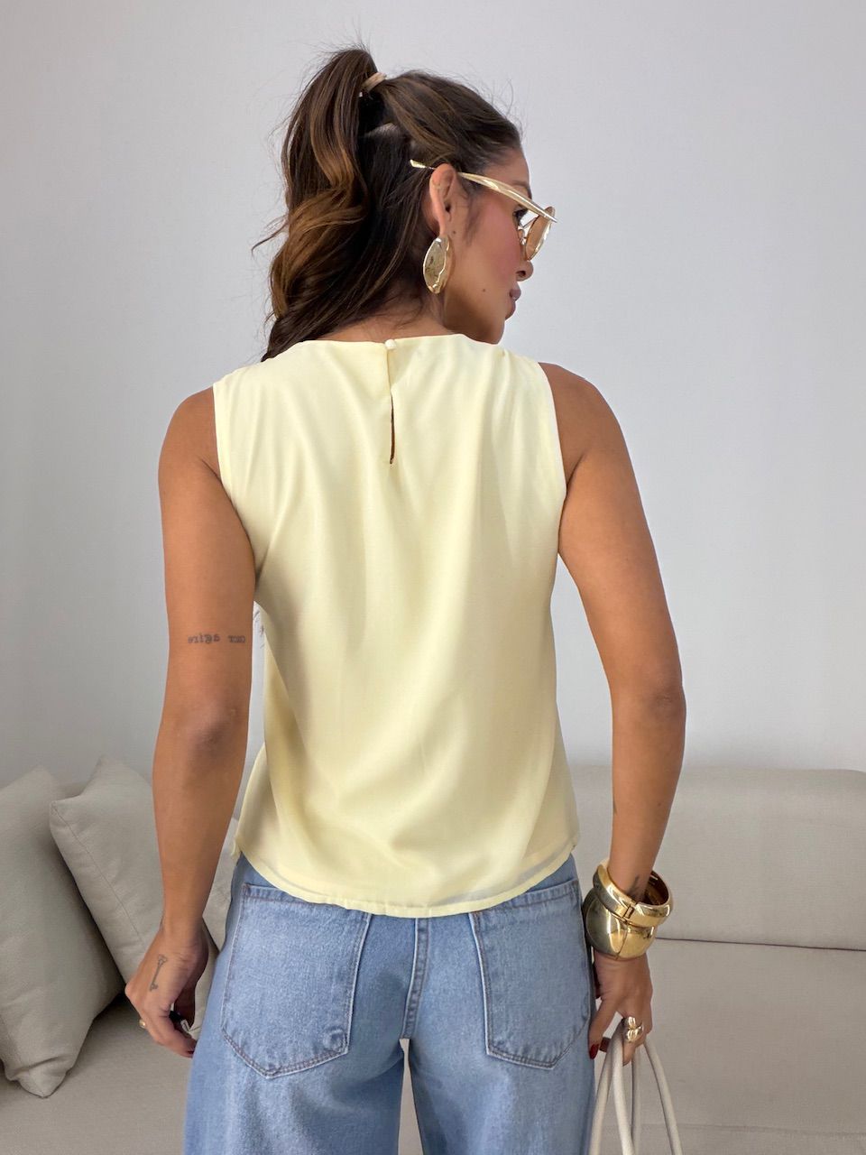 BLUSA JOICE CAVADA YELLOW BUTTER