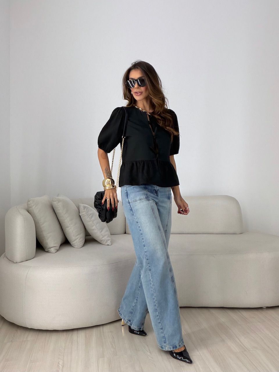 BLUSA RENATA AMARRAÇÃO PRETA