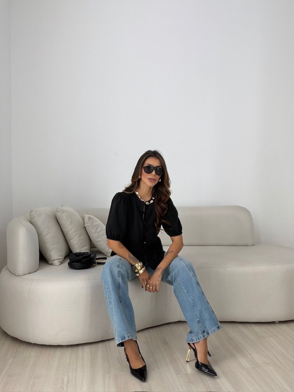 BLUSA RENATA AMARRAÇÃO PRETA