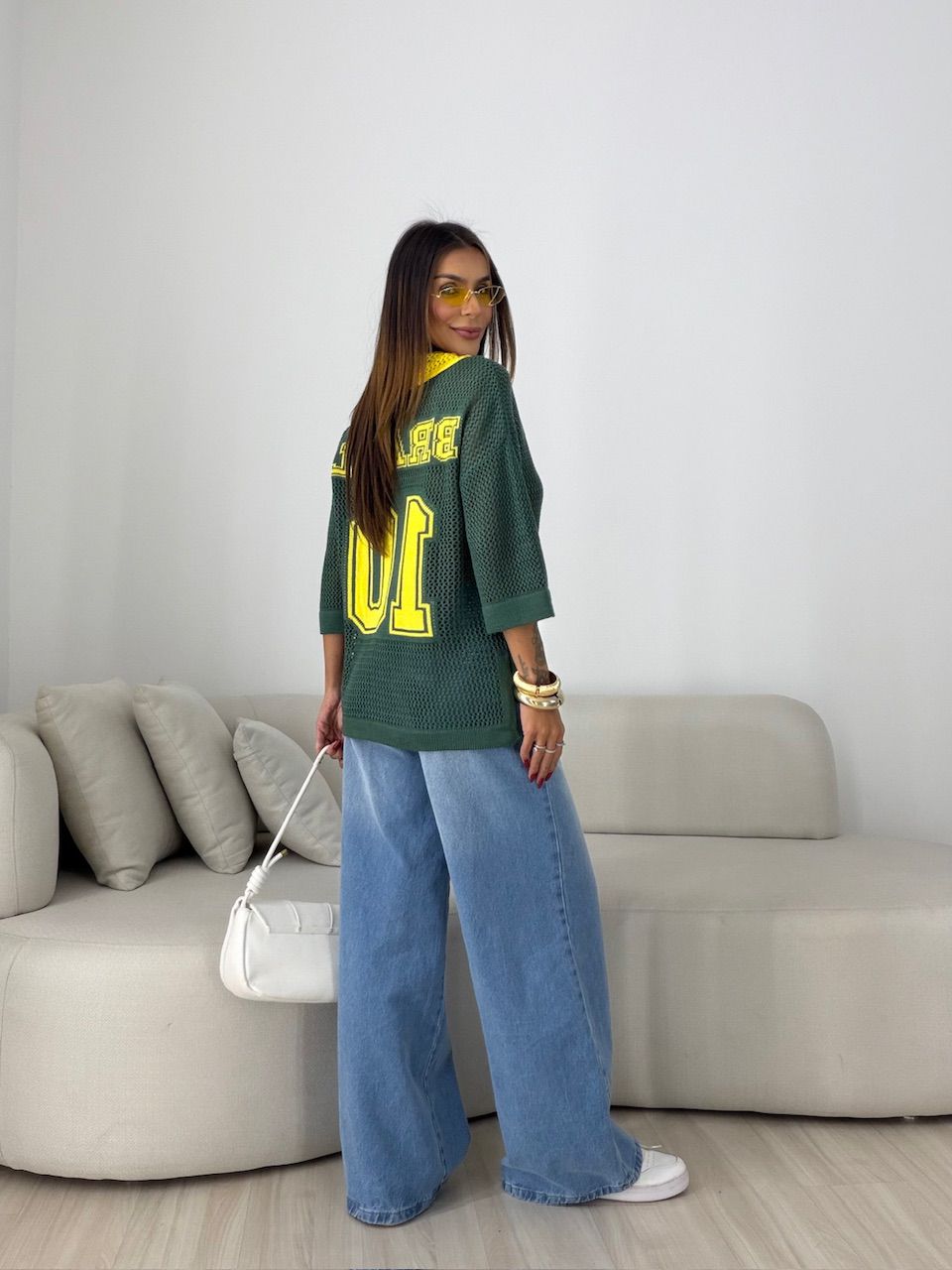 TRICOT BRASIL GOLA VERDE