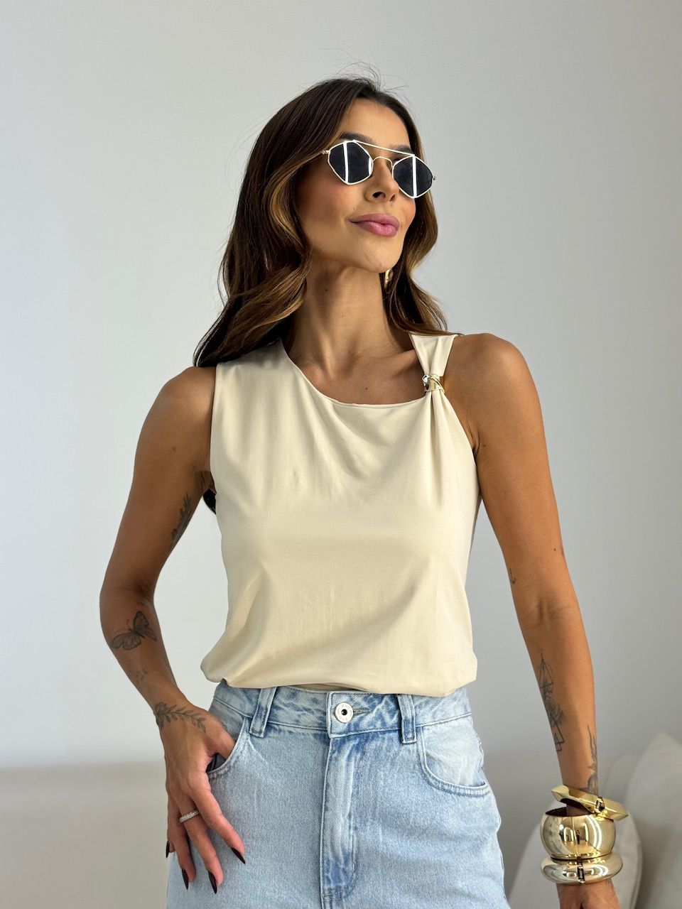 BLUSA BEATRIZ METAL AREIA