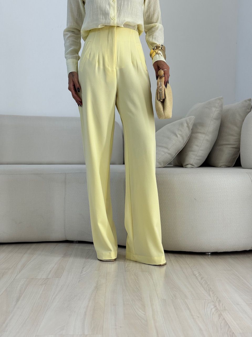 CALÇA GLENDA PANTALONA AMARELA