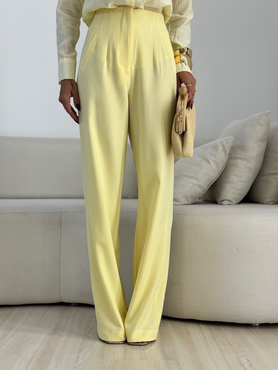 CALÇA GLENDA PANTALONA AMARELA