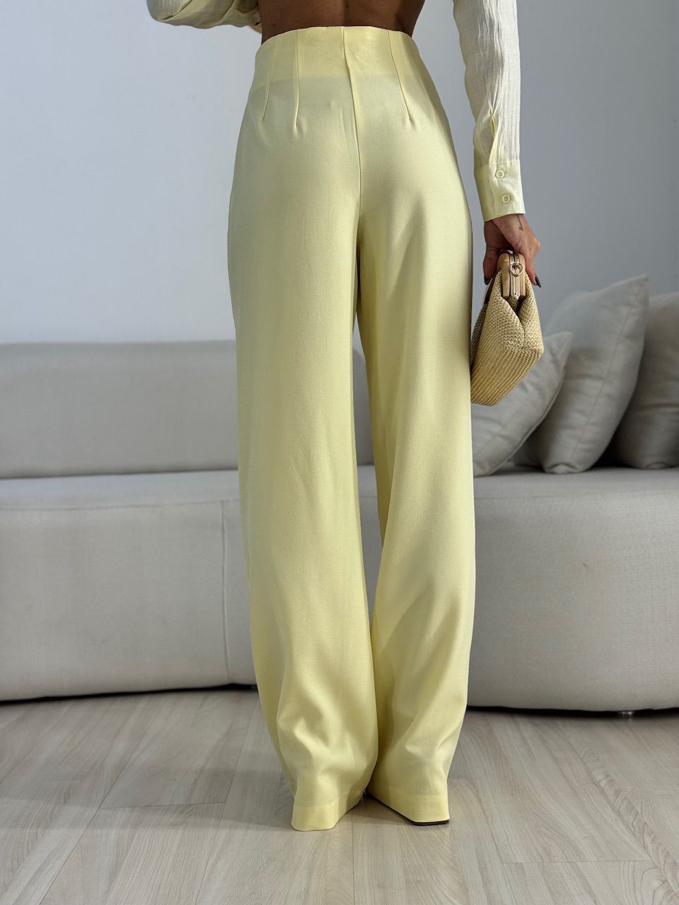 CALÇA GLENDA PANTALONA AMARELA