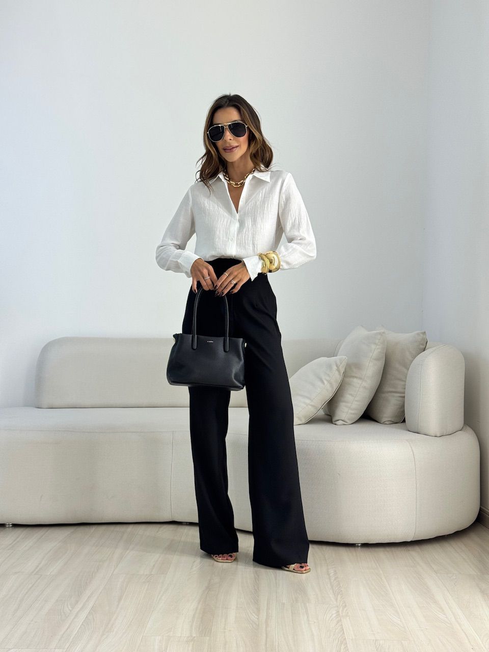 CALÇA GLENDA PANTALONA PRETO