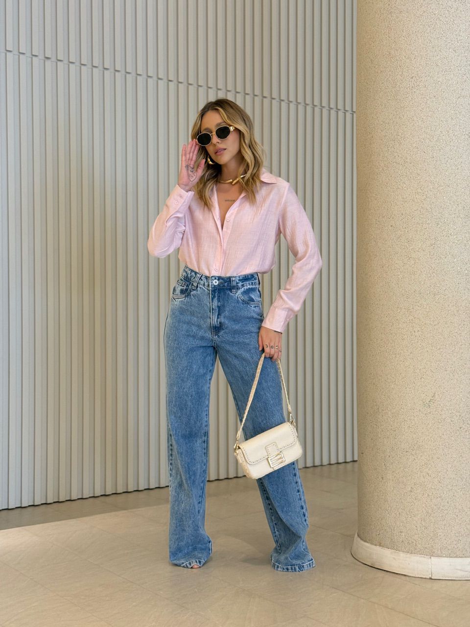 CAMISA DANDARA LISA BABY PINK