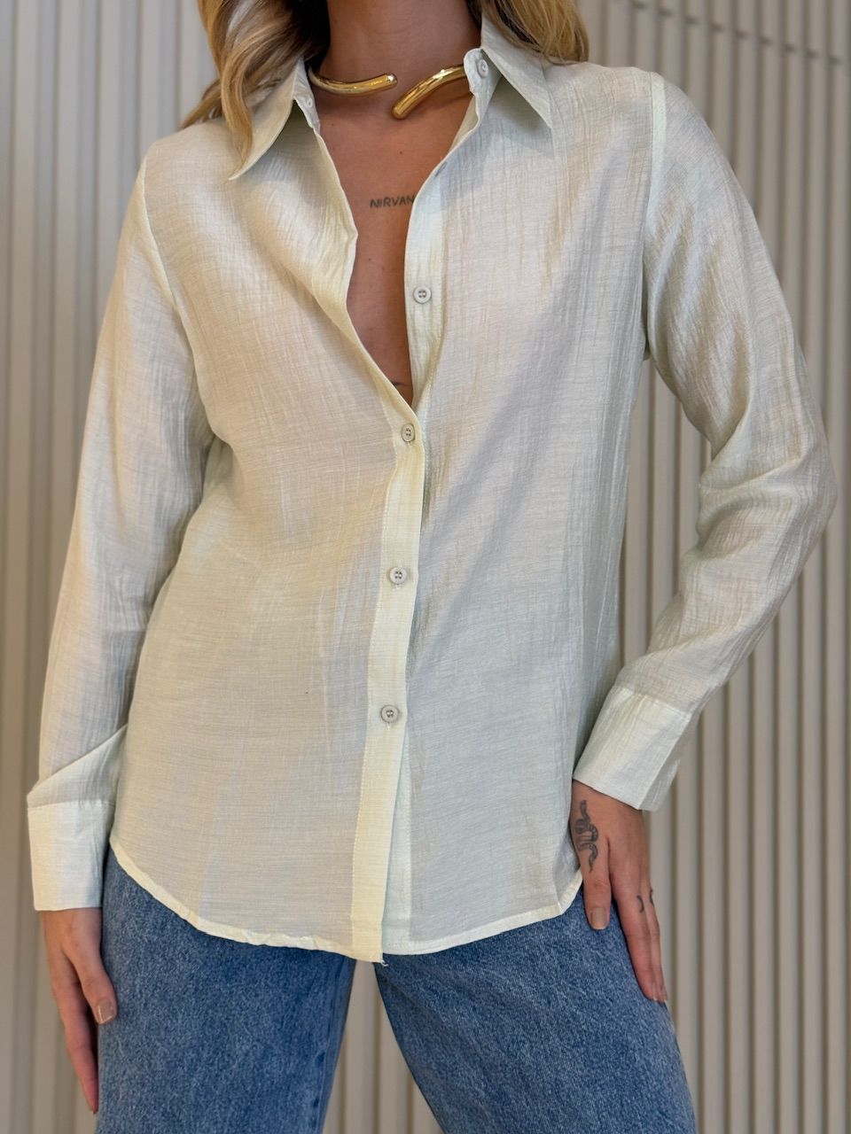 CAMISA DANDARA LISA BABY GREEN