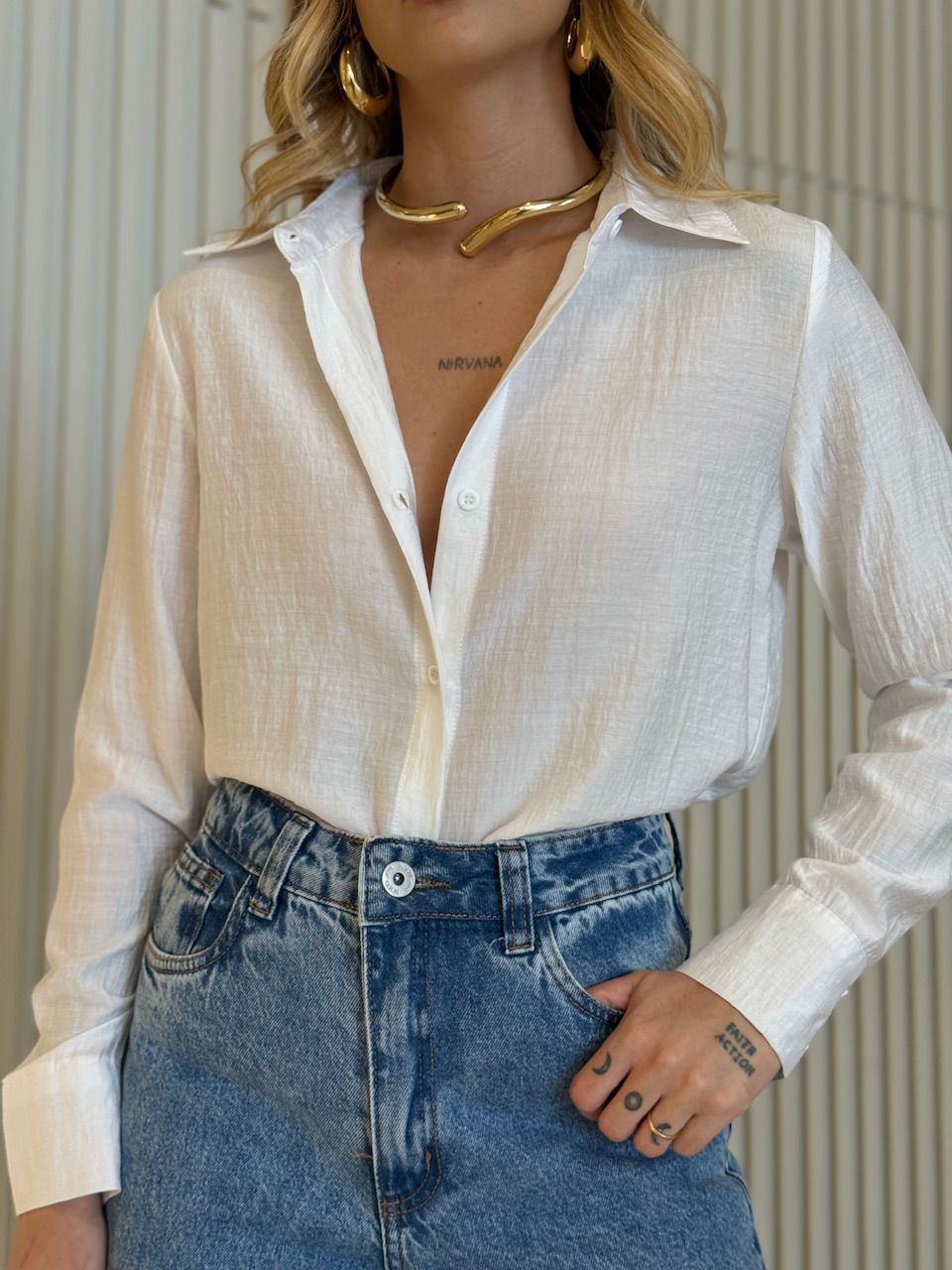 CAMISA DANDARA LISA OFF - 0072010048 - CAROLLA FERRARO