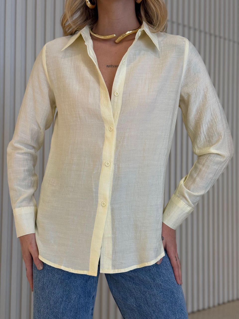 CAMISA DANDARA LISA YELLOW BUTTER