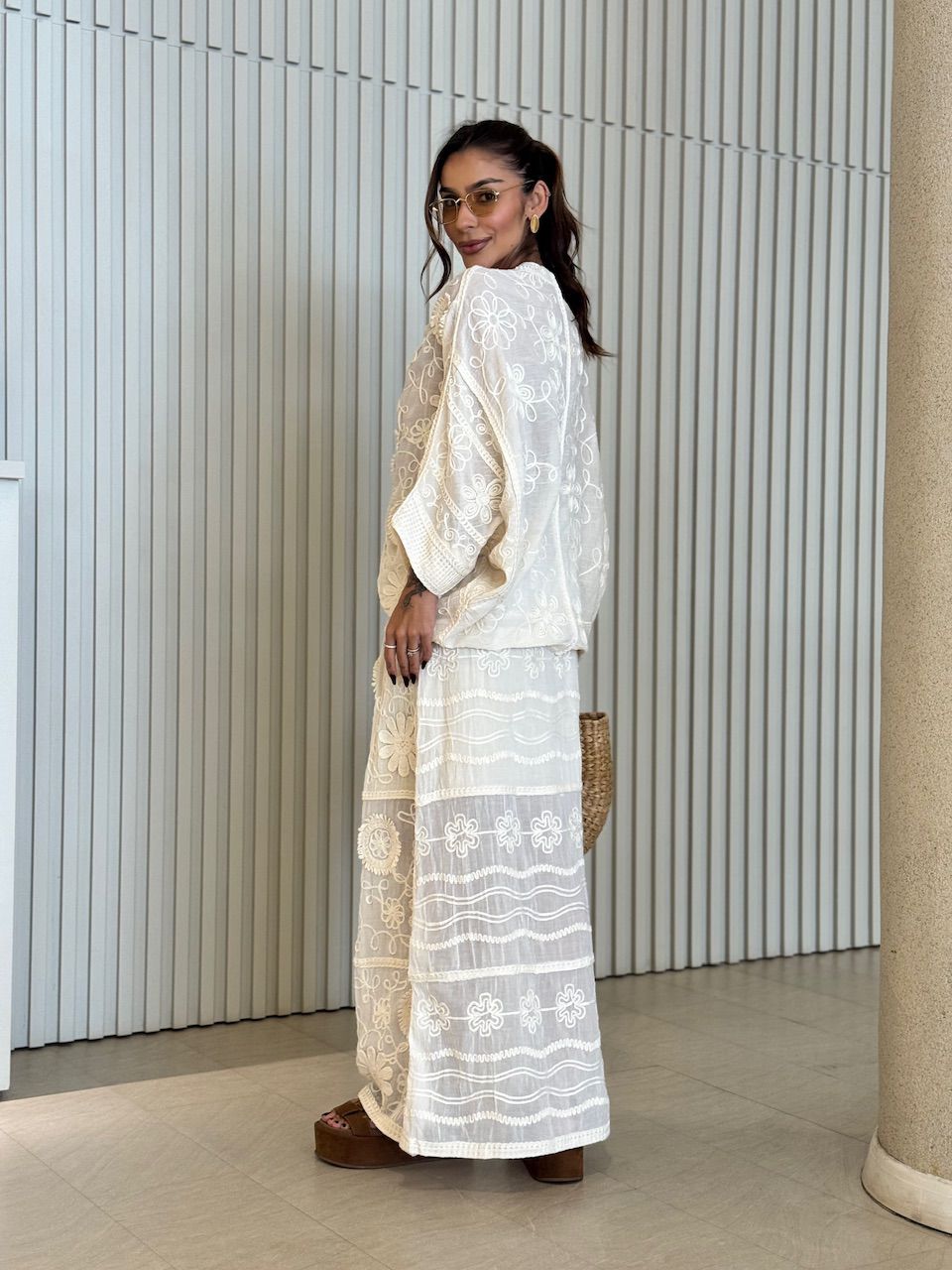 CAMISA POLIANE CROCHÊ CRU