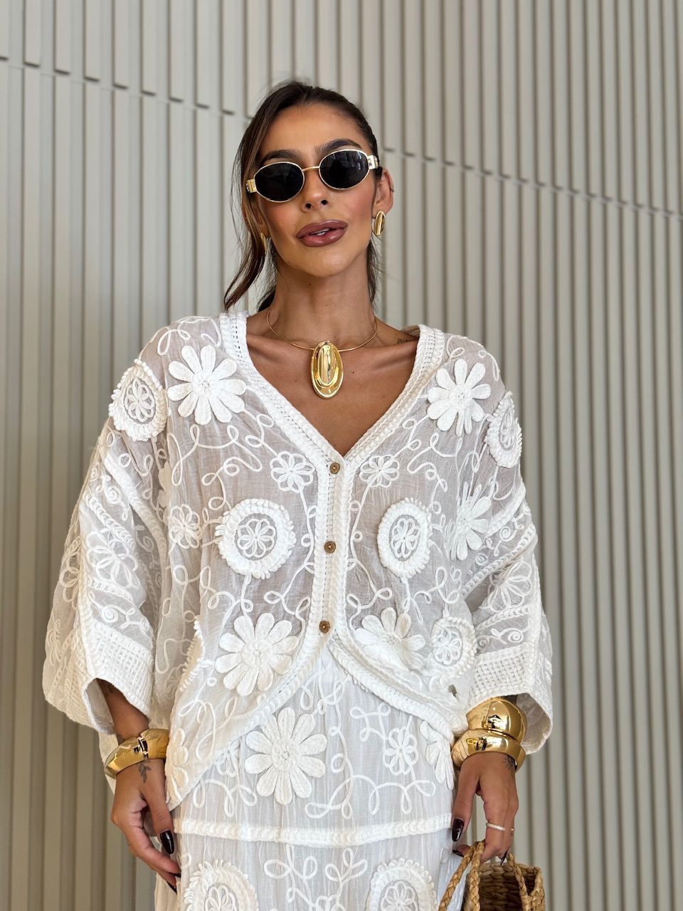 CAMISA POLIANE CROCHÊ OFF