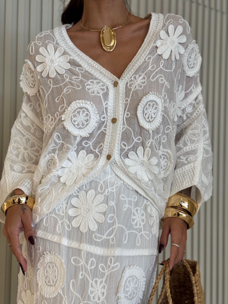 CAMISA POLIANE CROCHÊ OFF