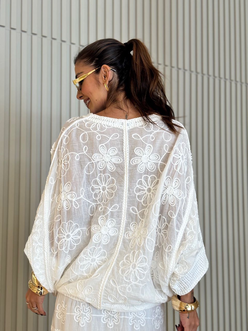 CAMISA POLIANE CROCHÊ OFF