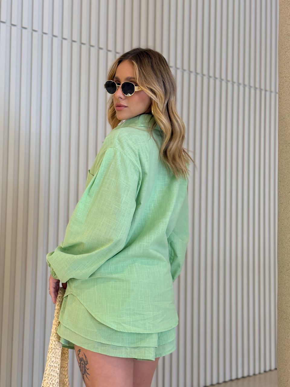 CONJUNTO BÁRBARA CAMISA SHORT VERDE