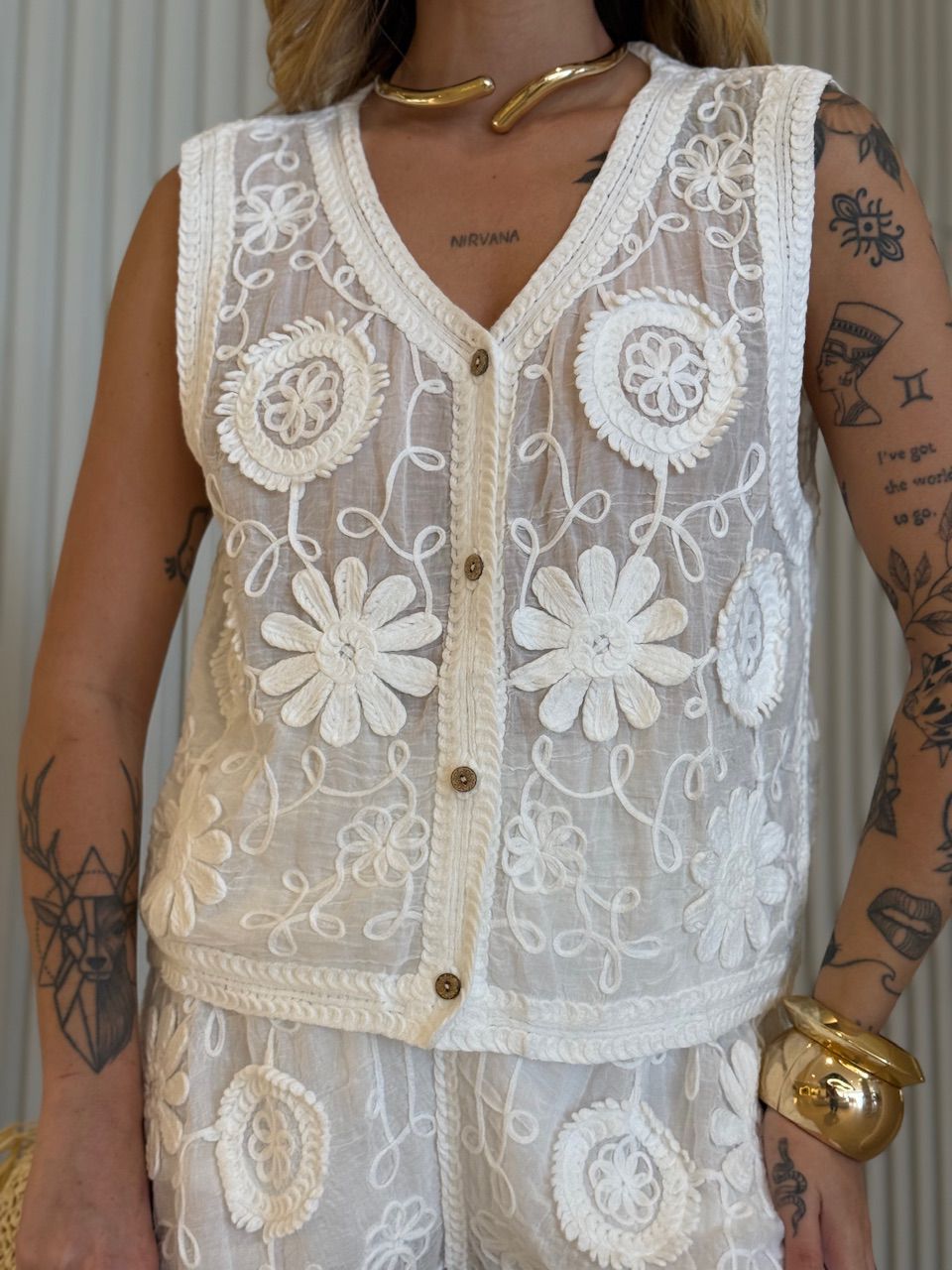 CONJUNTO MARGARETE CROCHÊ OFF