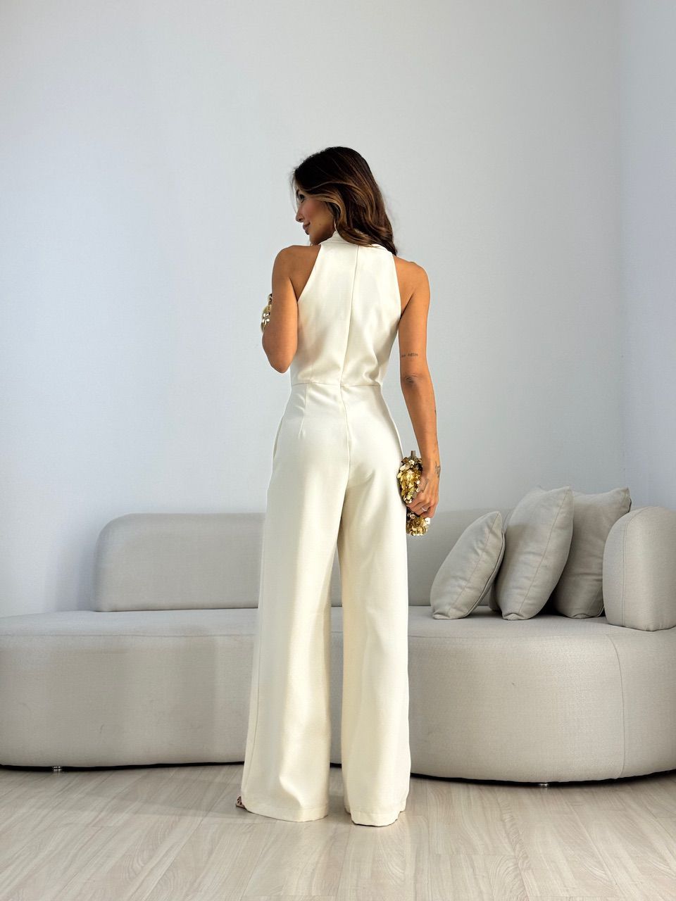 MACACÃO HELOÍSA TRANSPASSADO AREIA