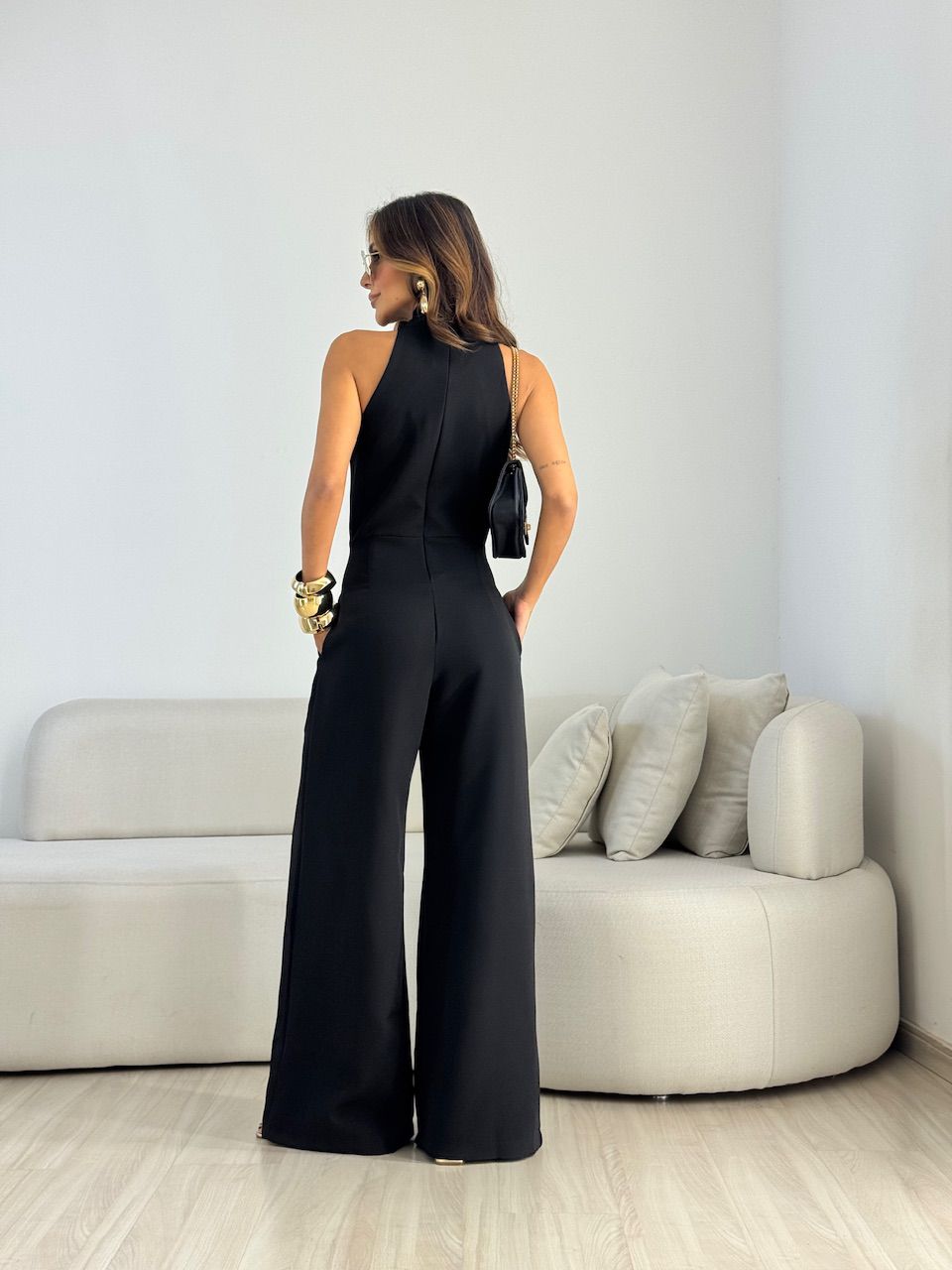 MACACÃO HELOÍSA TRANSPASSADO PRETO