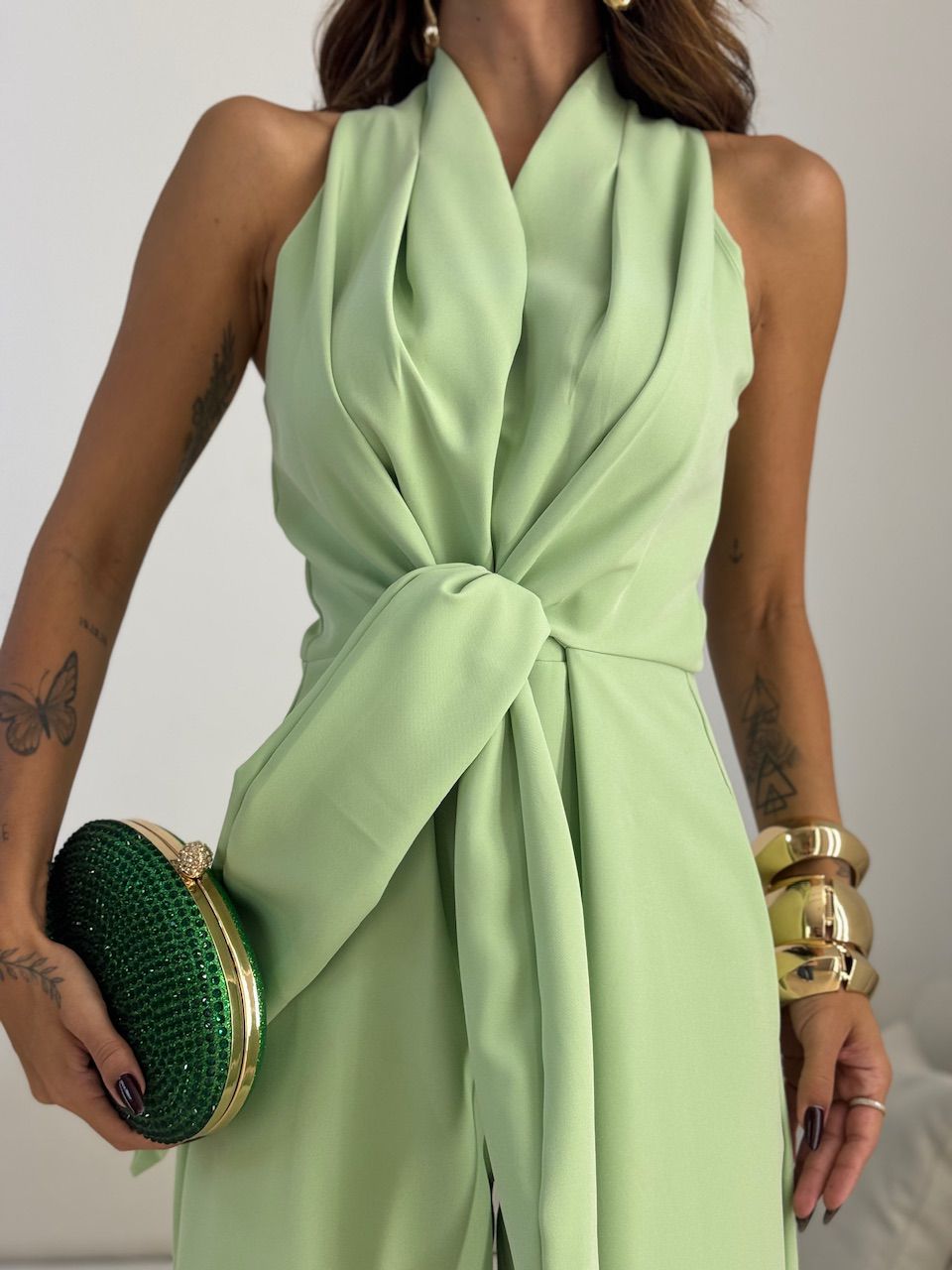 MACACÃO HELOÍSA TRANSPASSADO VERDE