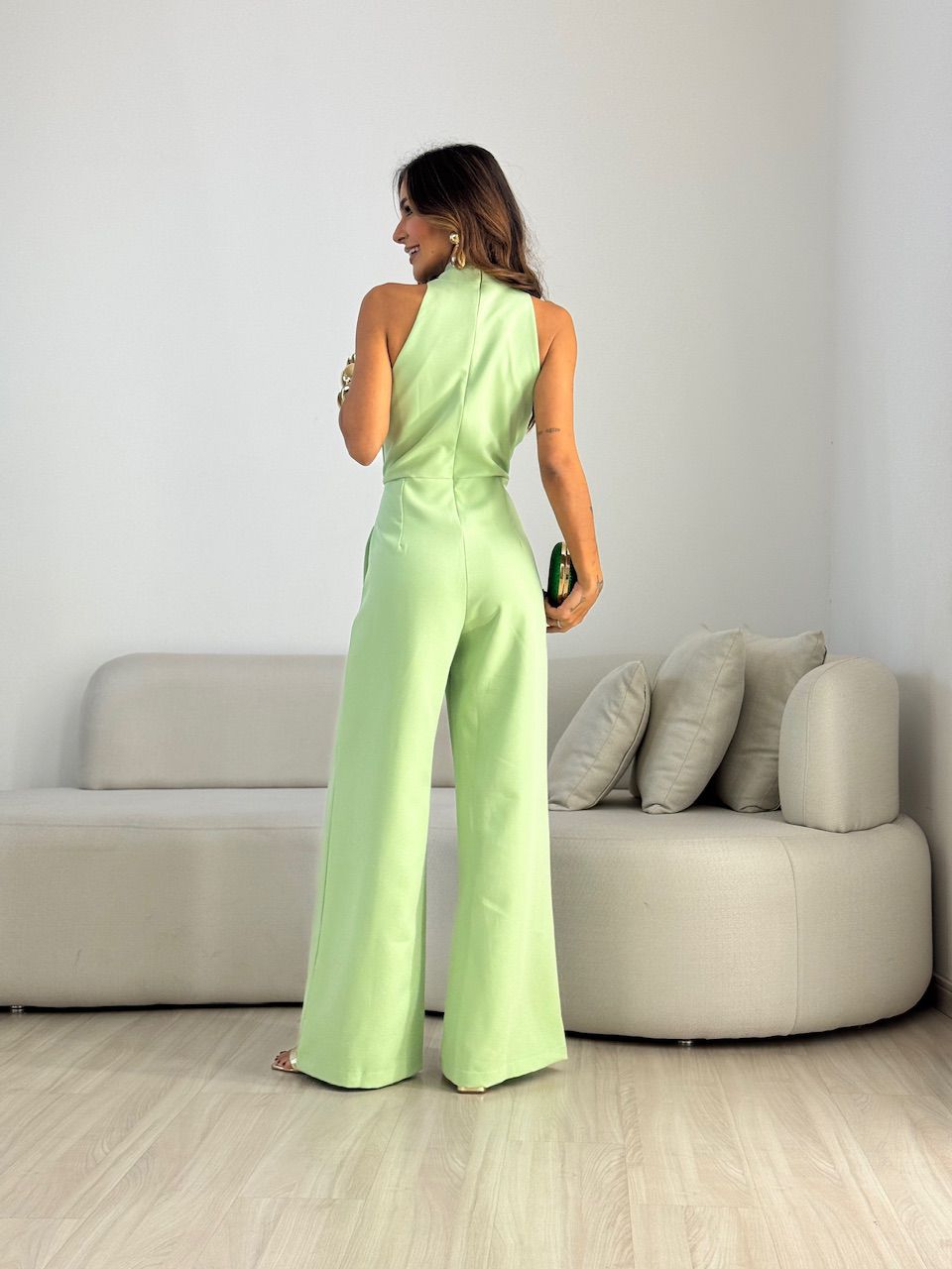 MACACÃO HELOÍSA TRANSPASSADO VERDE