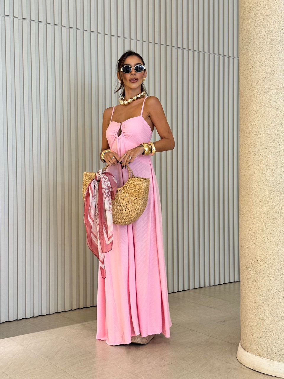 VESTIDO EMILY 02 LONGO ROSA