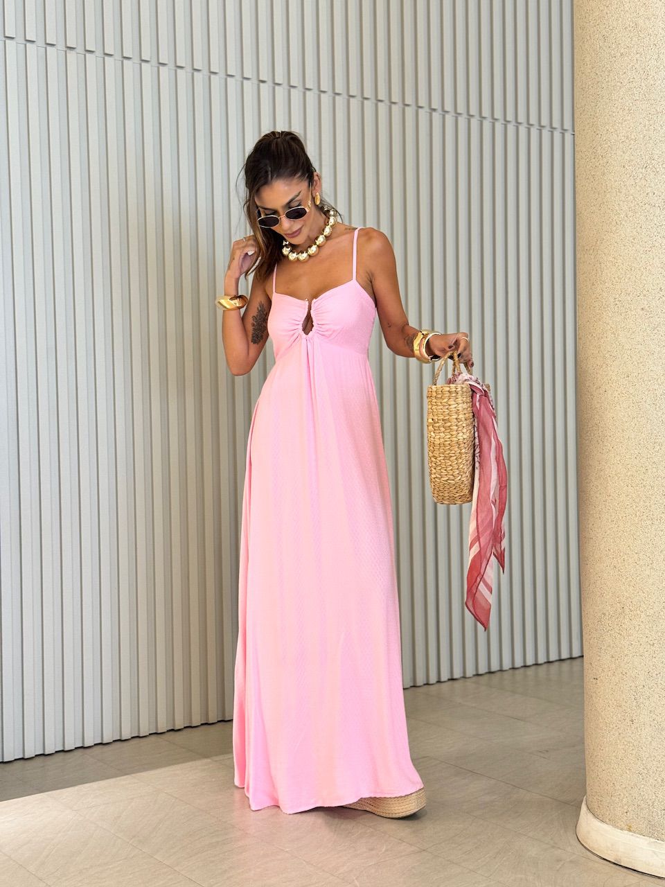 VESTIDO EMILY 02 LONGO ROSA