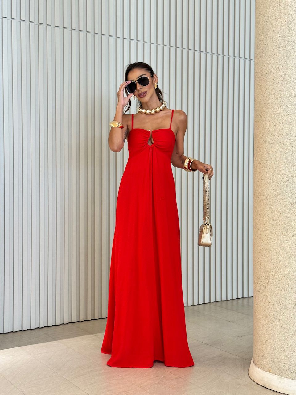 VESTIDO EMILY 02 LONGO VERMELHO