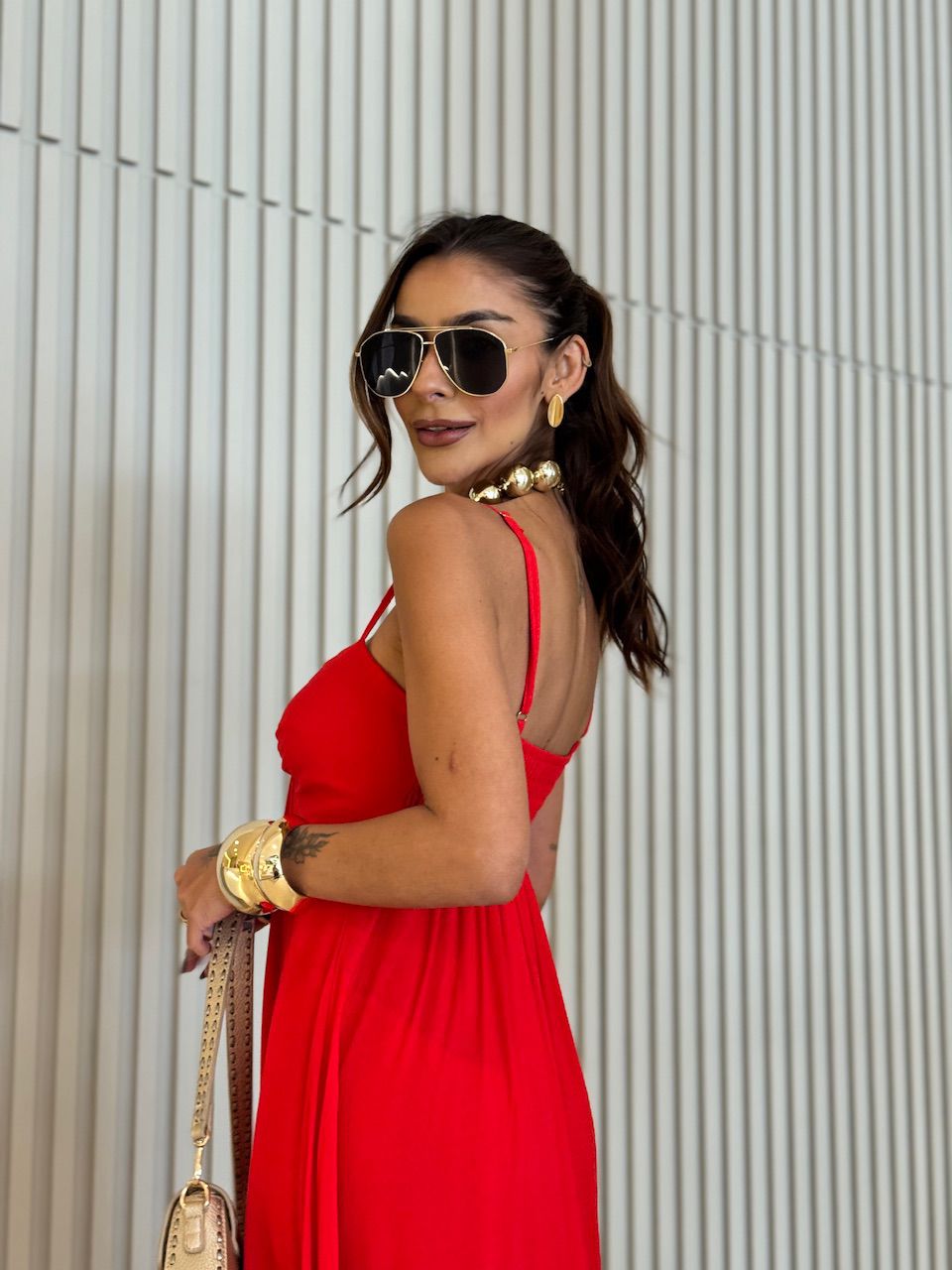 VESTIDO EMILY 02 LONGO VERMELHO