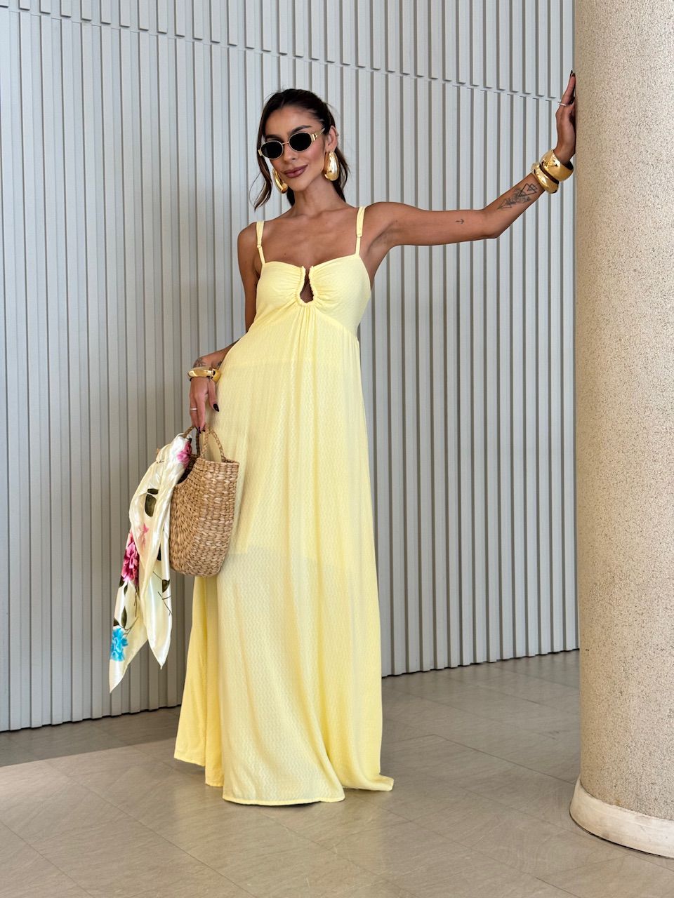 VESTIDO EMILY 02 LONGO YELLOW BUTTER