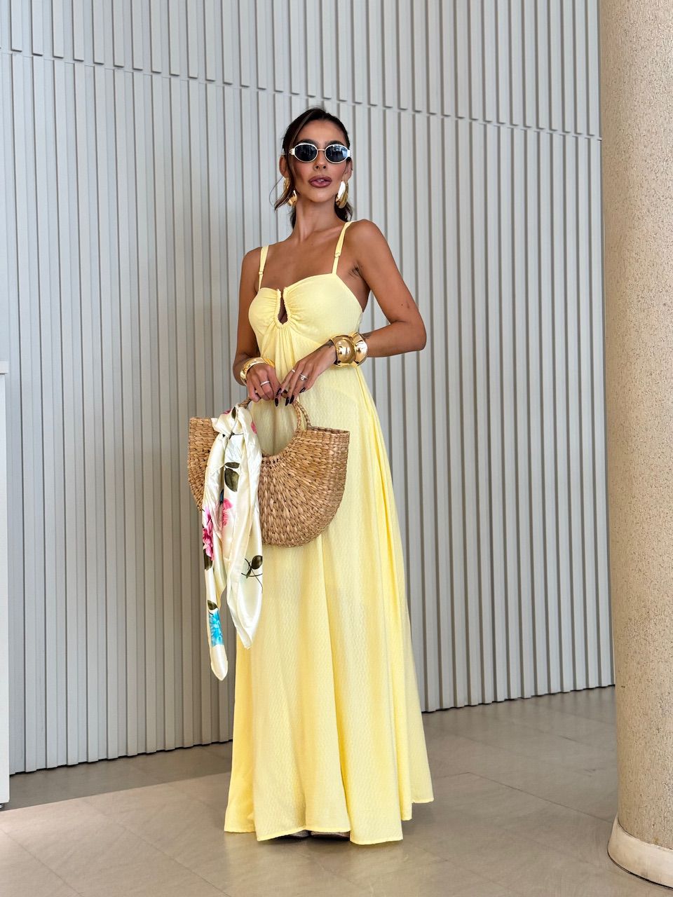 VESTIDO EMILY 02 LONGO YELLOW BUTTER