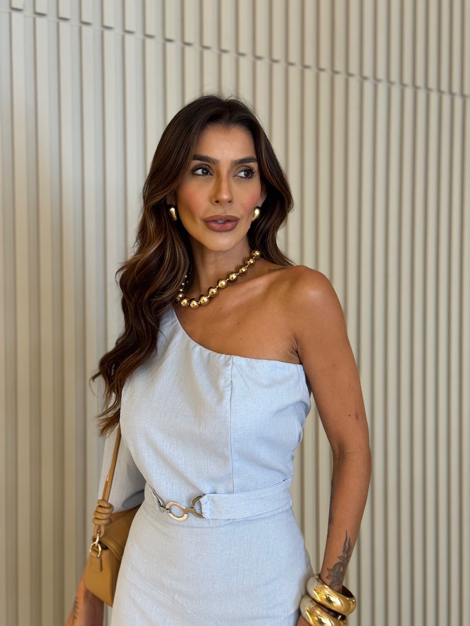 CONJUNTO AGATHA SAIA LONGA BABY BLUE