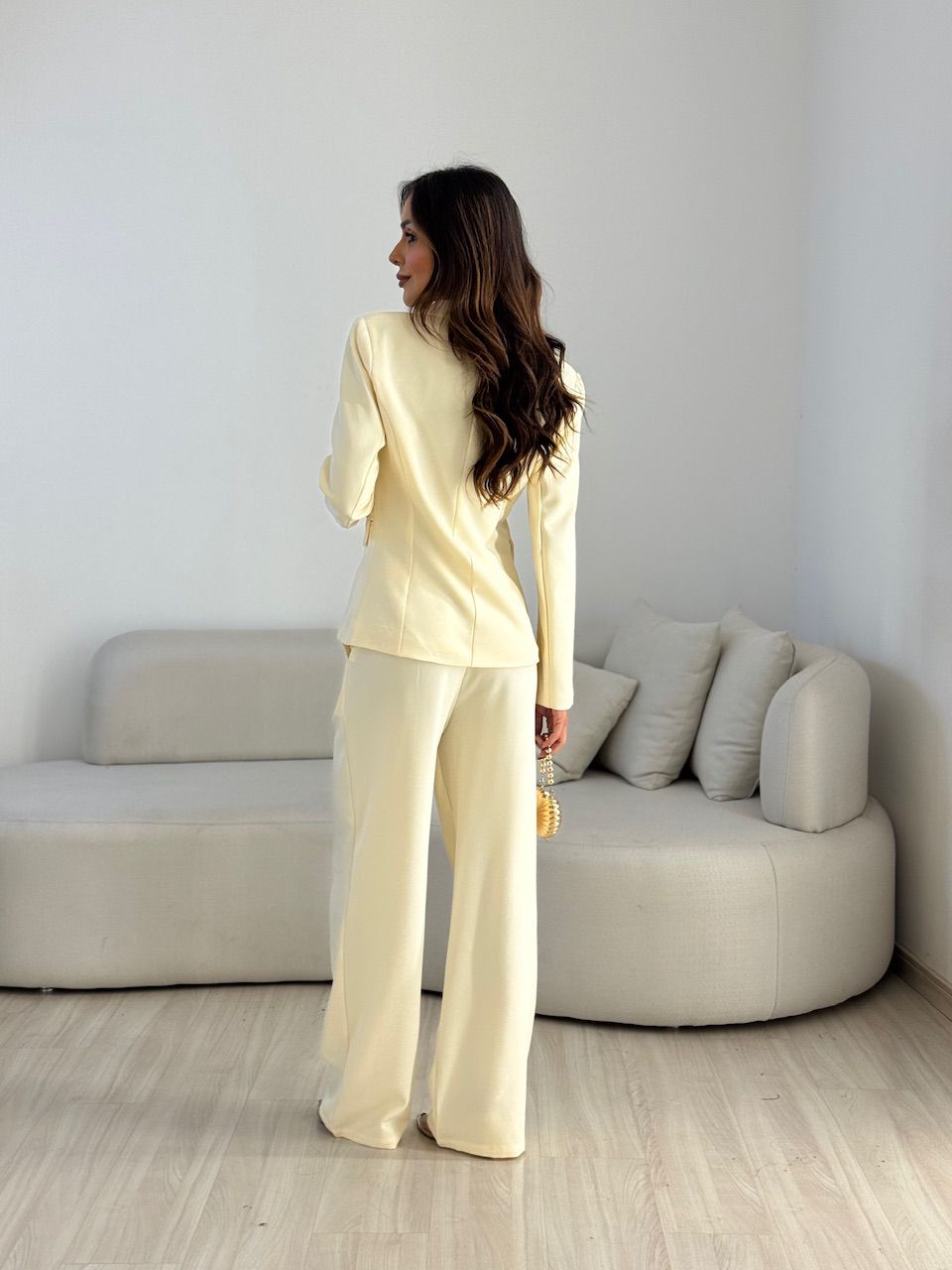 CONJUNTO DIANA BLAZER CALÇA CREME