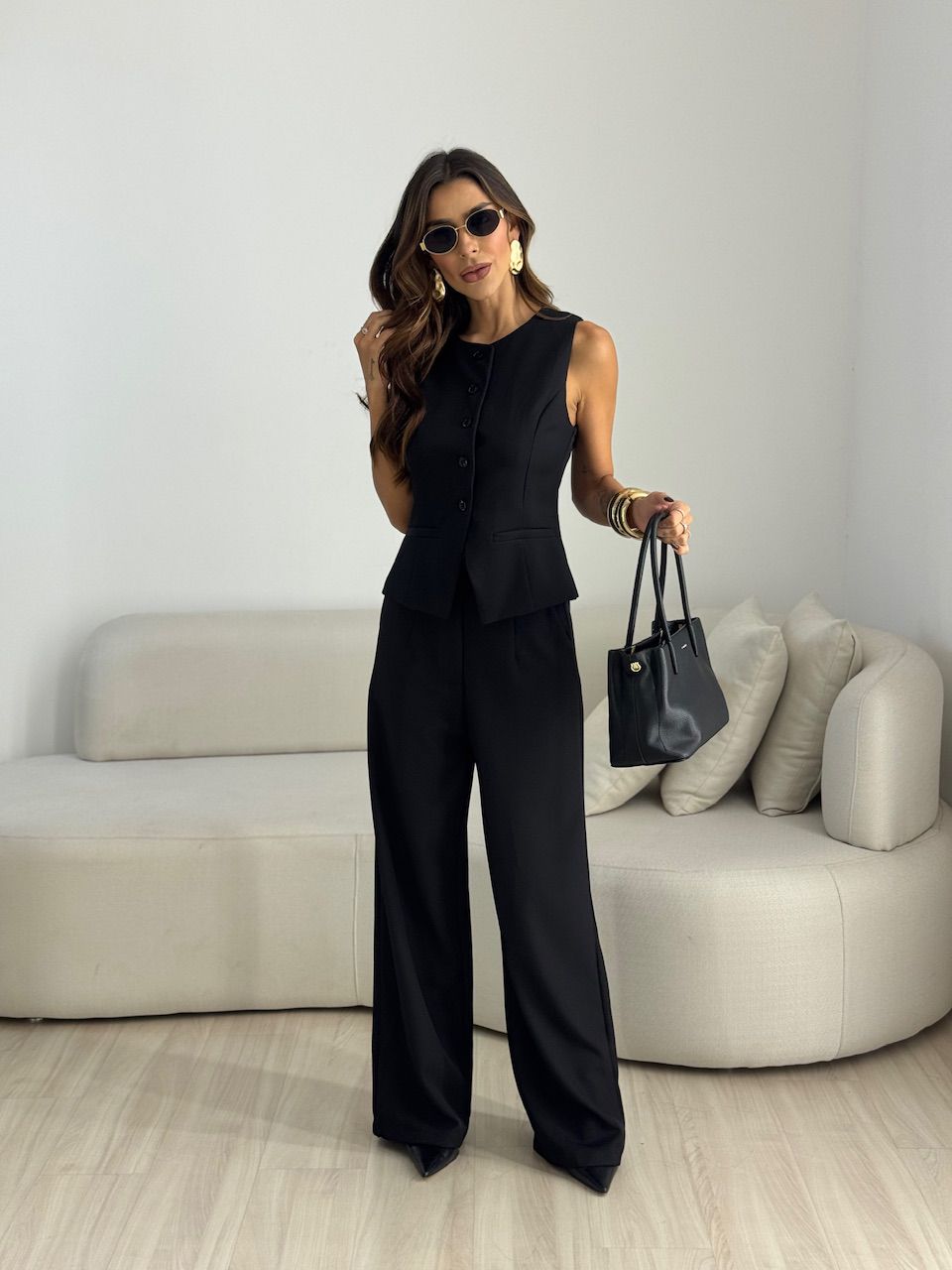 CONJUNTO ROBERTA COLETE CALÇA PRETO