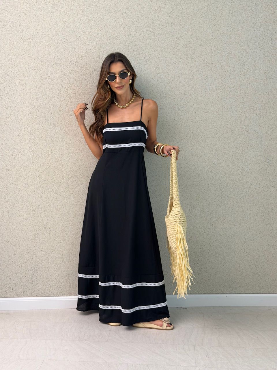 VESTIDO MARÍLIA ALÇA PRETO